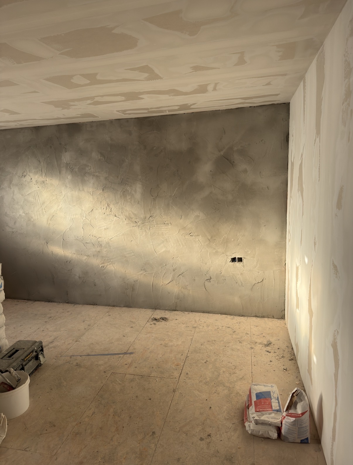 Plâtrerie murs et faux plafond en cours